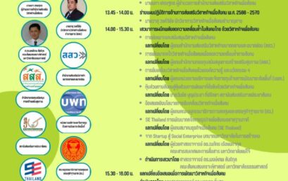 สวส.เชิญชวนผู้สนใจร่วมประชุมออนไลน์ Policy Forum : แนวทางและบทบาทการขับเคลื่อนนโยบายด้าน Social Enterprise ในสังคมไทย